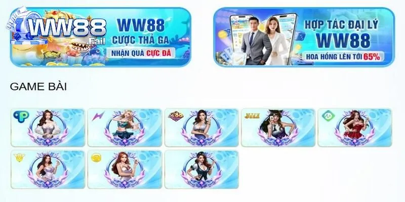 Đa dạng sảnh game bài ấn tượng